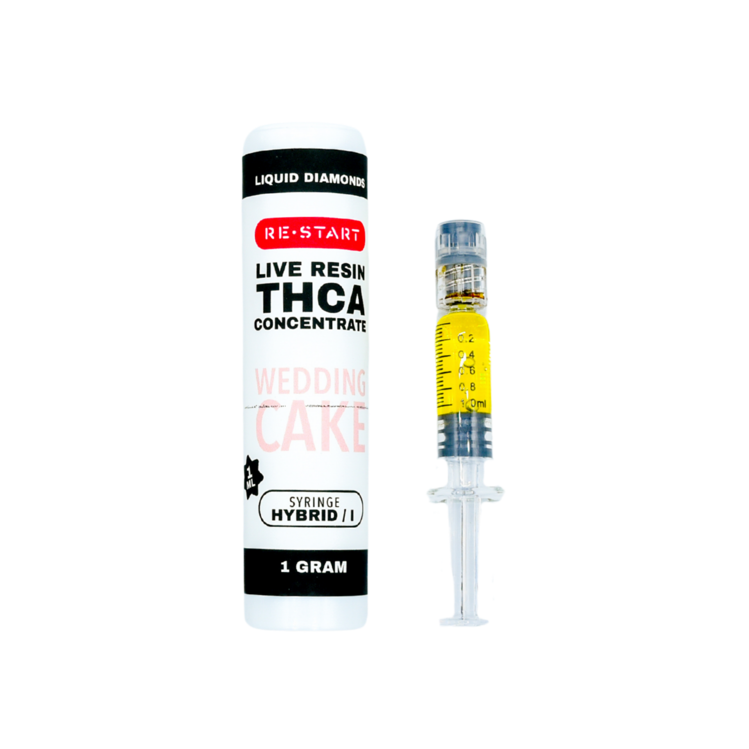 THCA Live Resin Dab Syringe (H) Wedding Cake + Free Accessory / 1ml/1G (Reg. Price $45)